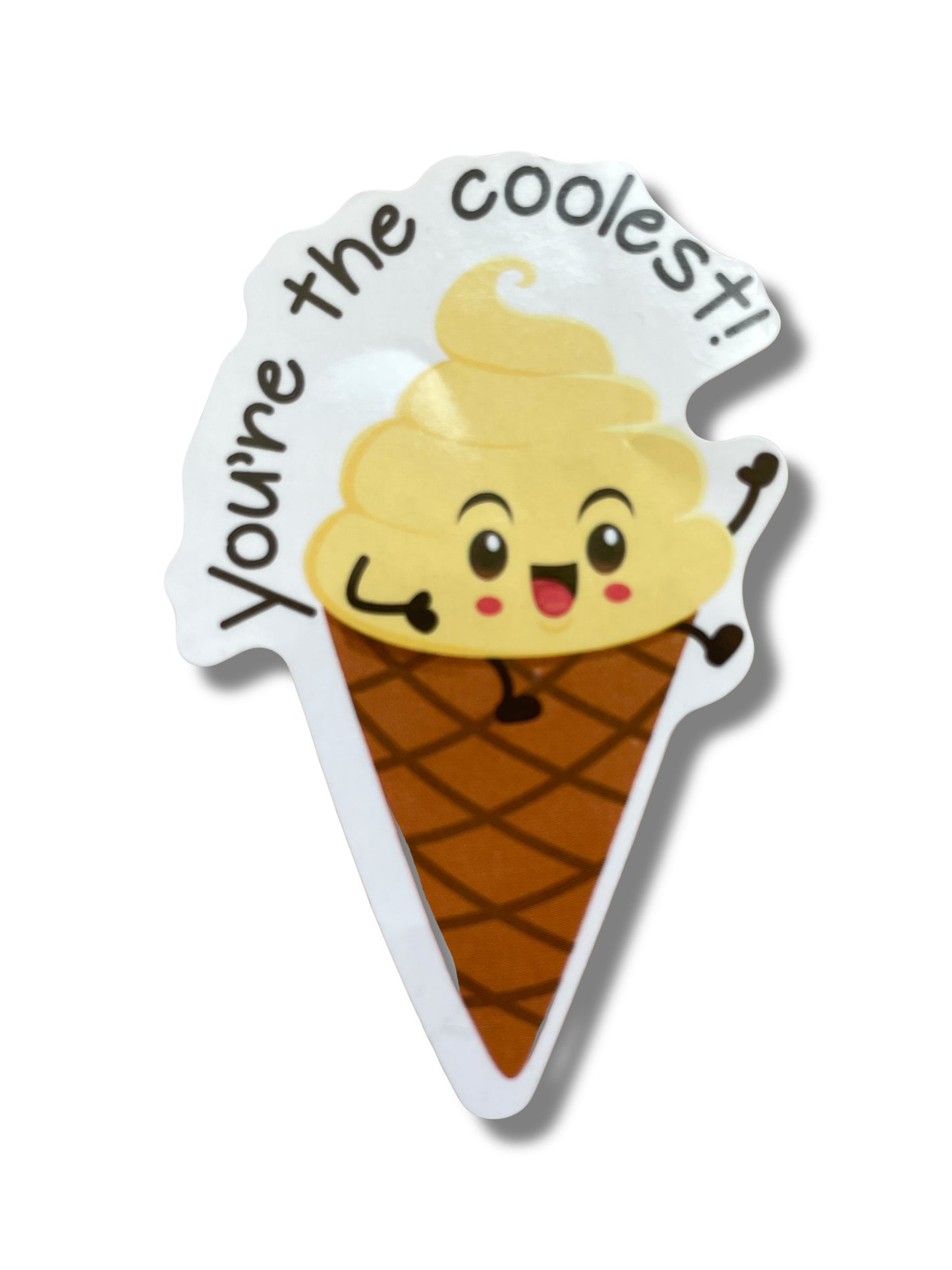 You’re the Coolest – 2 Inch Ice Cream Sticker 🍦😎