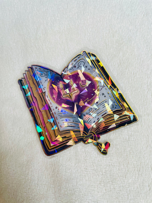 Magic Spellbook Holographic Sticker – 3.5”