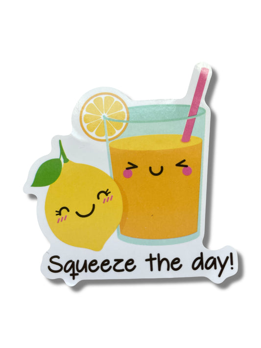 Squeeze the Day – 2 Inch Lemon & Lemonade Sticker 🍋✨