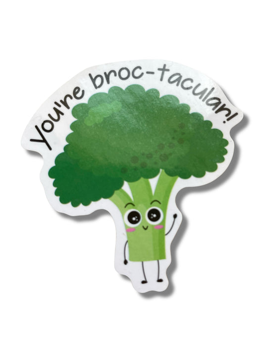 You’re Broc-tacular – 2 Inch Broccoli Sticker 🥦🌟